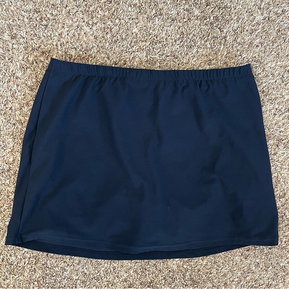 Nike Swim Skort Womens Xl Navy Blue Skirt Athletic Dri-Fit - Picture 4 of 5